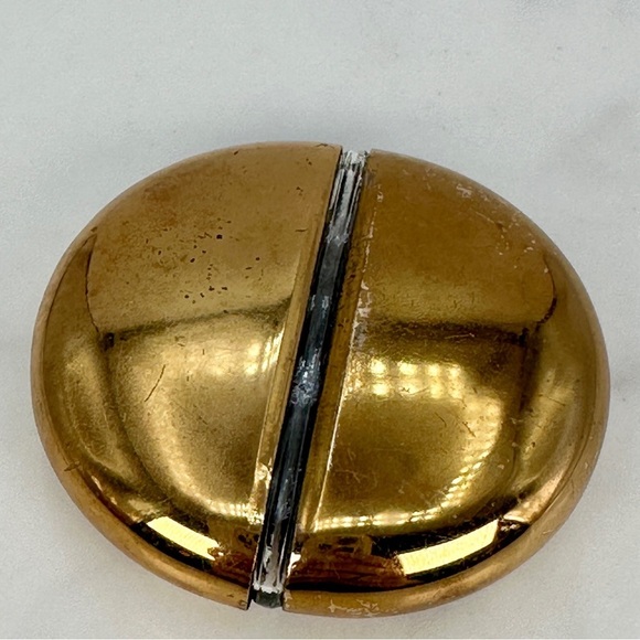 Vintage 1947 Mary Dunhill Perfume BottleGlass and Goldtone Brass Case MCM Travel - Picture 9 of 12